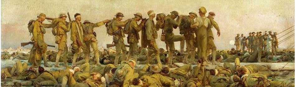 John Singer Sargent - Gassed, 1918 - Oil on canvas - (on display at Imperial War Museum, London, UK) in the Souderton, Montgomery County PA area